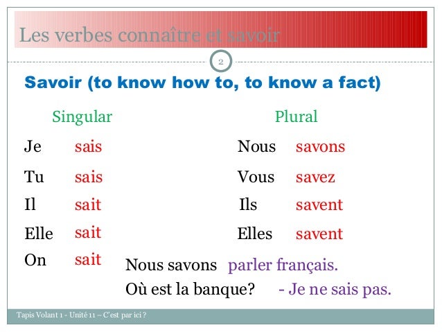 U11 connaitre et_savoir
