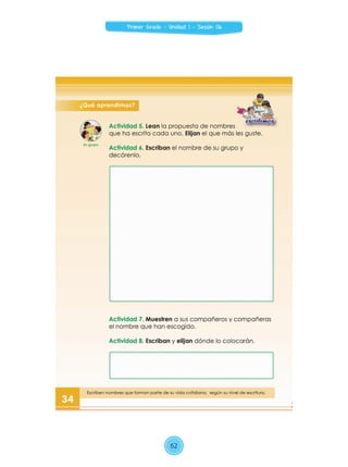 62
Primer Grado - Unidad 1 - Sesión 06
 