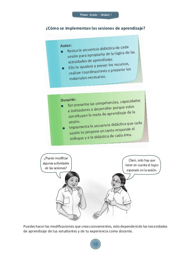 PRIMERA UNIDAD DIDÁCTICA DE 1° grado.