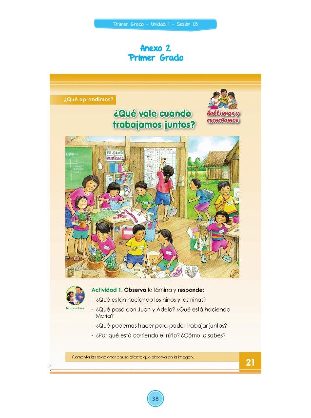 PRIMERA UNIDAD DIDÁCTICA DE 1° grado.