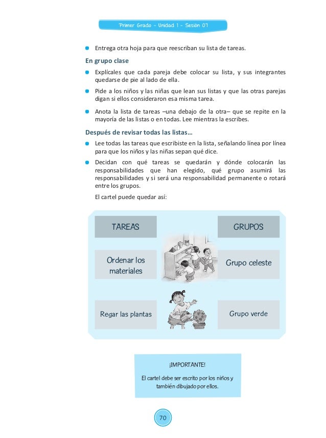 PRIMERA UNIDAD DIDÁCTICA DE 1° grado.