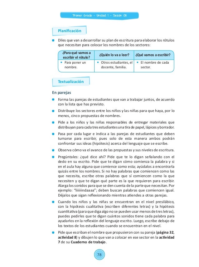 PRIMERA UNIDAD DIDÁCTICA DE 1° grado.