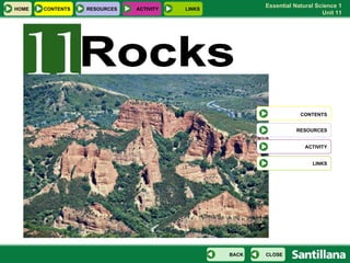 Rocks CONTENTS RESOURCES ACTIVITY LINKS HOME RESOURCES ACTIVITY LINKS CONTENTS CLOSE BACK 