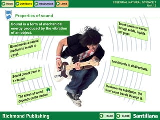 Properties of sound Sound is a form of mechanical energy produced by the vibration of an object. 