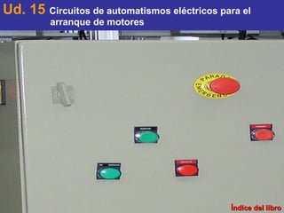 Índice del libro Ud. 15  Circuitos de automatismos eléctricos para el  arranque de motores 