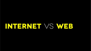 Internet vs web
 