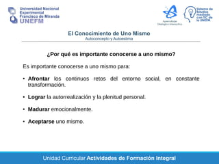 El conocimiento de uno mismo | PDF
