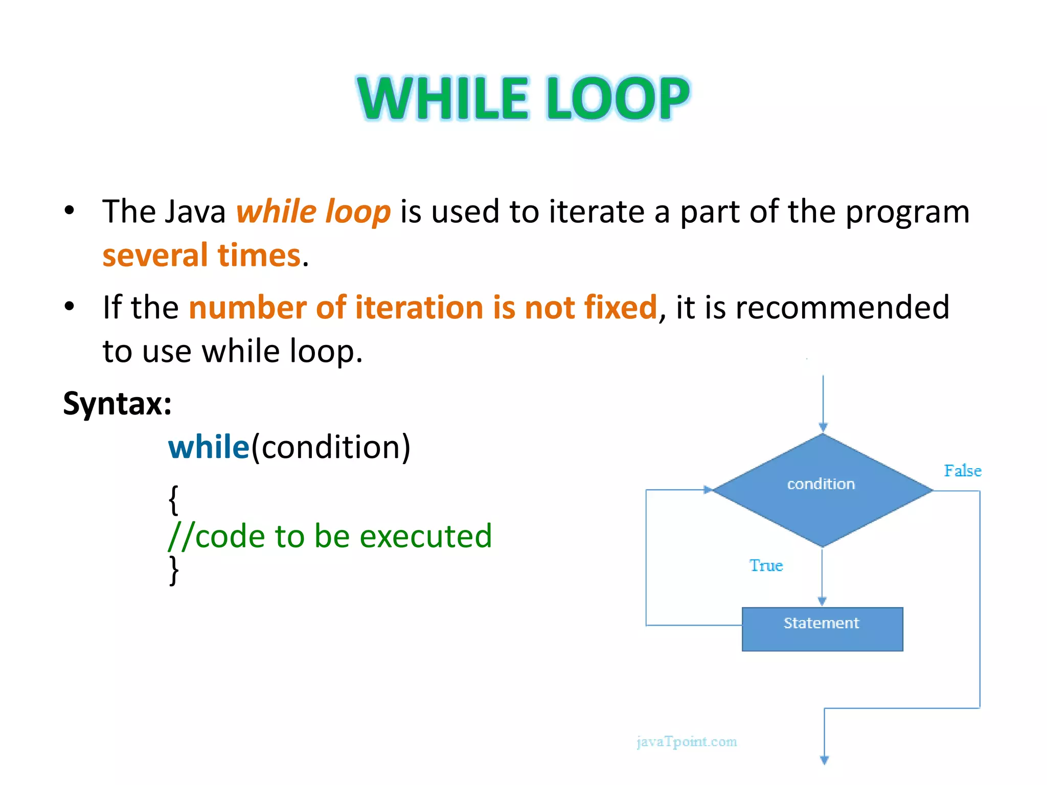 Control structures in java | PPT