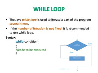 Control structures in java | PPTX