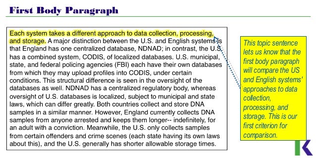 Body paragraphs in research paper