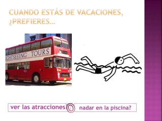 ver las atracciones? nadar en la piscina? 
 