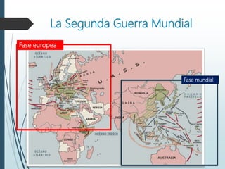 La Segunda Guerra Mundial
Fase europea
Fase mundial
 
