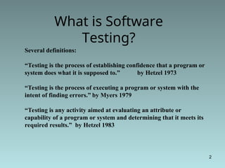 software testing - copy - chapter 1 software testing:... U 1 Software Testing Principles.pptEEEEEEEEEEEEEEEEEEE | PPT
