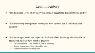 Lean foundations | PPTX