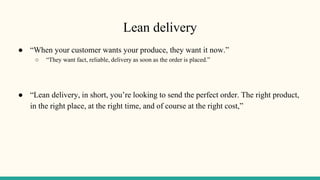 Lean Delivery Lean foundations | PPTX