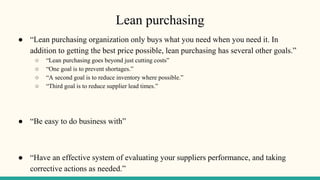 Lean foundations | PPTX