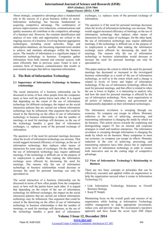 The Role of Information Technology in the Business Sector | PDF