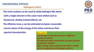Quantum Mechanics and 3D Analysis of the Hydrogen Atom | PDF