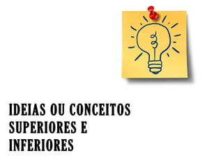 IDEIAS OU CONCEITOS
SUPERIORES E
INFERIORES
 