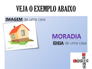 VEJA O EXEMPLO ABAIXO
IMAGEM de uma casa
IDEIA de uma casa
 