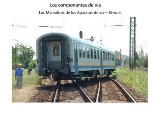 Las Maniobras de los Aparatos de vía – Bi-voie
Los componantes de vía
 