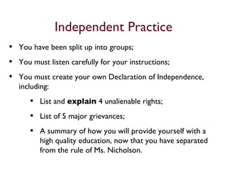 create your own declaration of independence examples