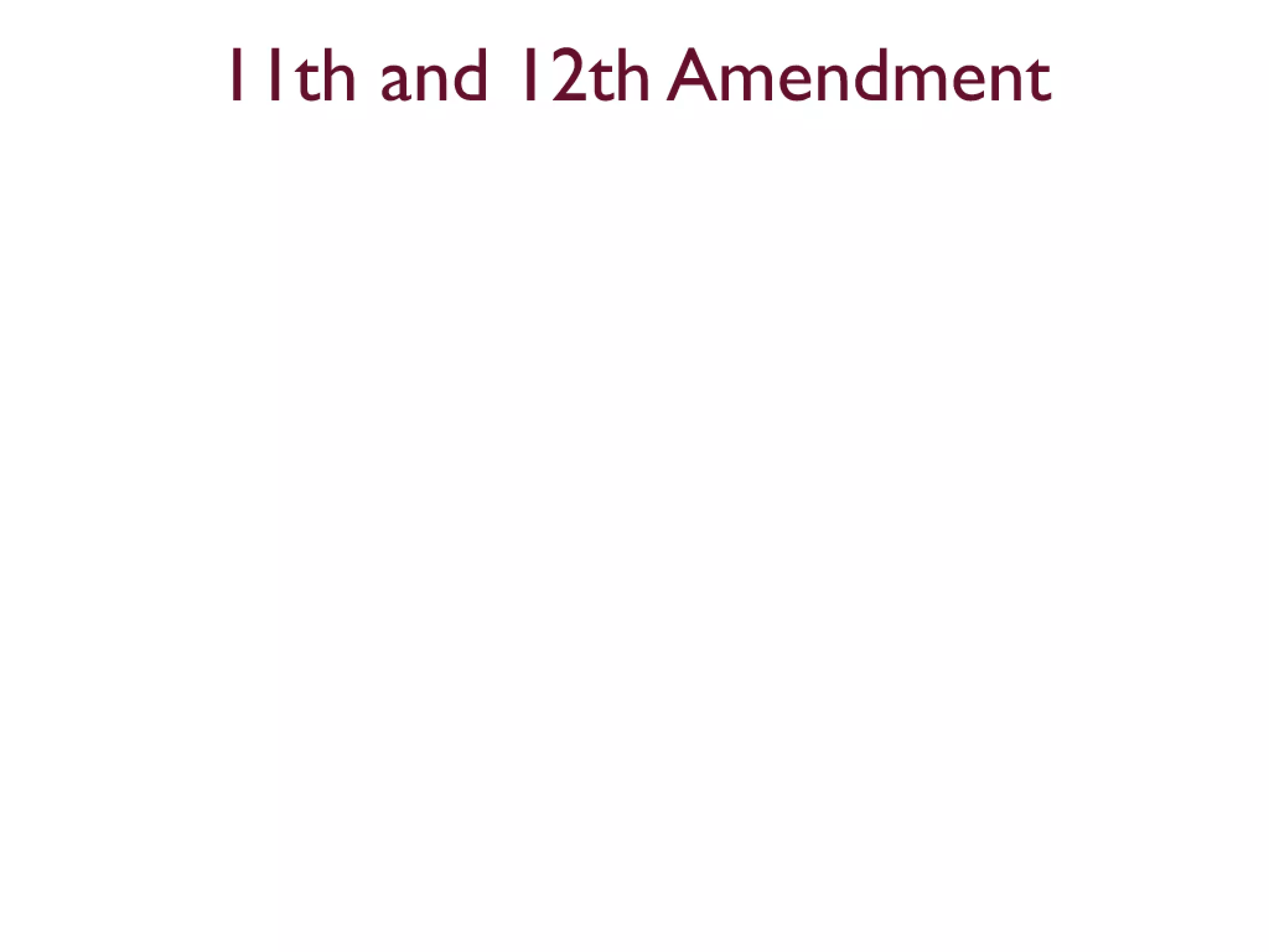 11th to 21st Amendments