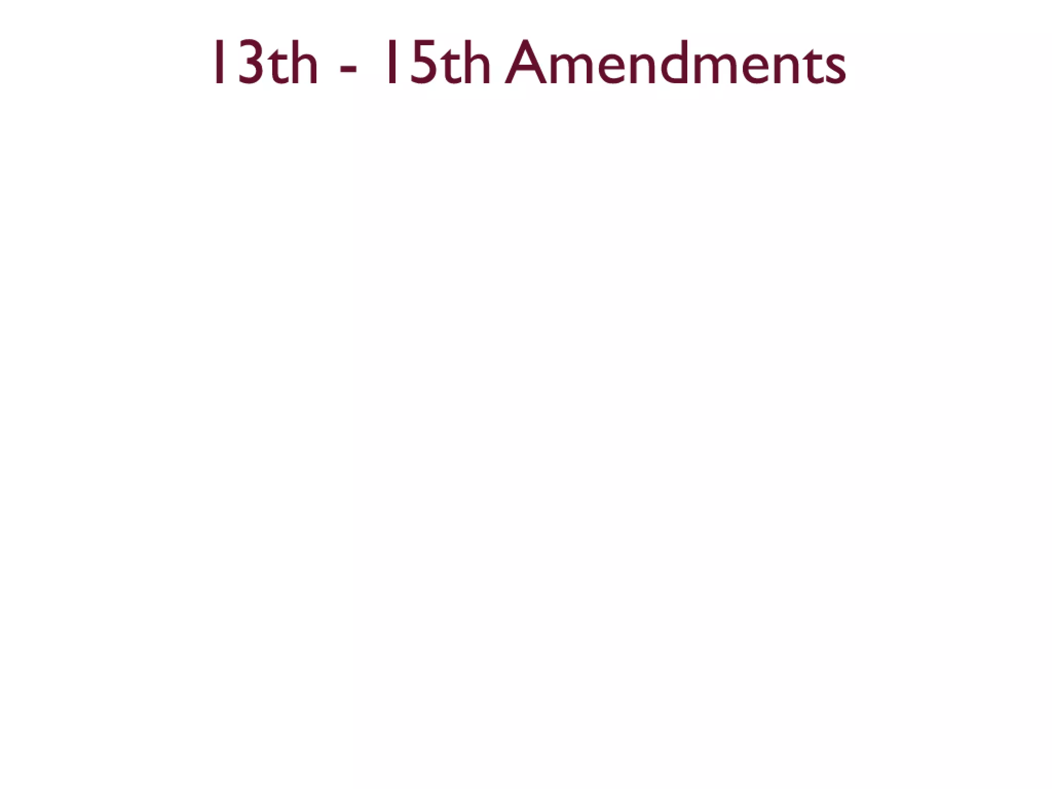 11th to 21st Amendments