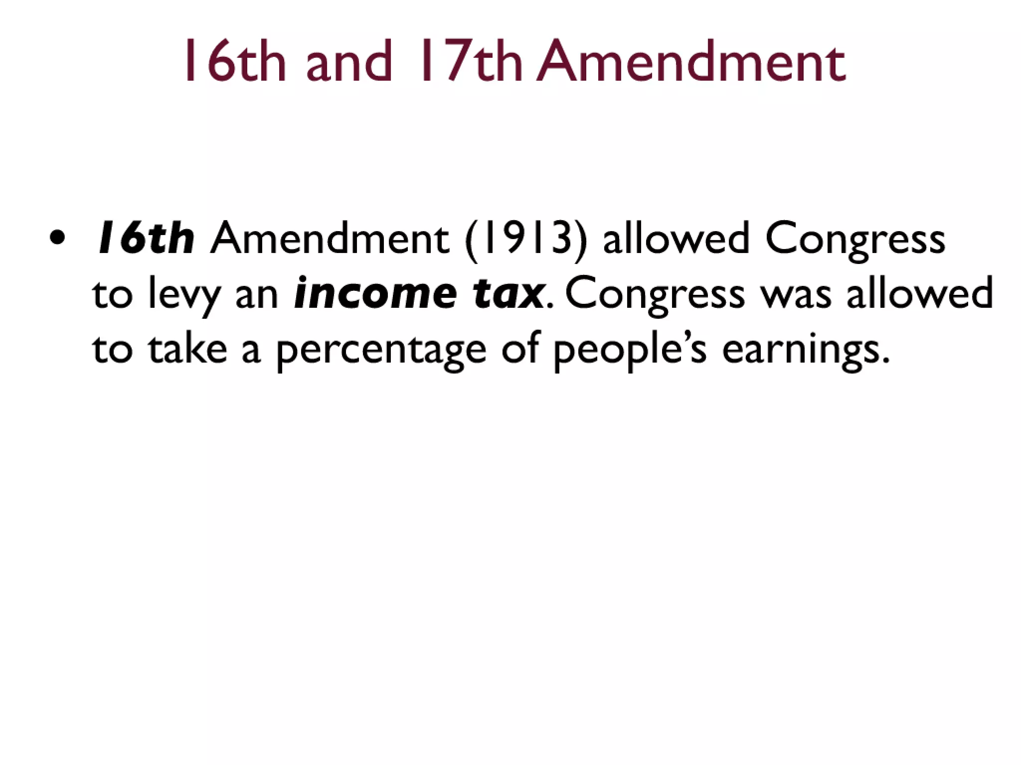 11th to 21st Amendments