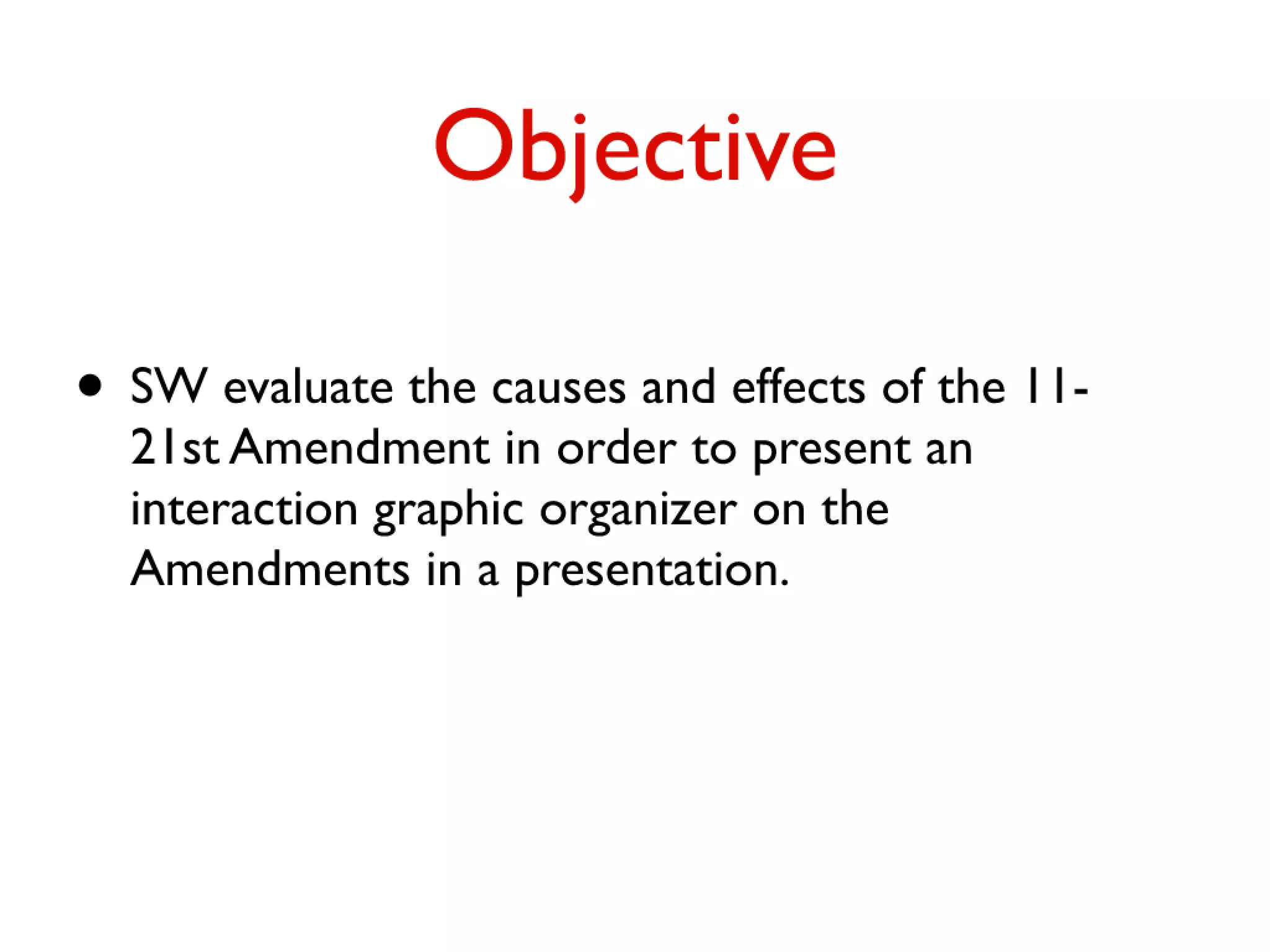11th to 21st Amendments