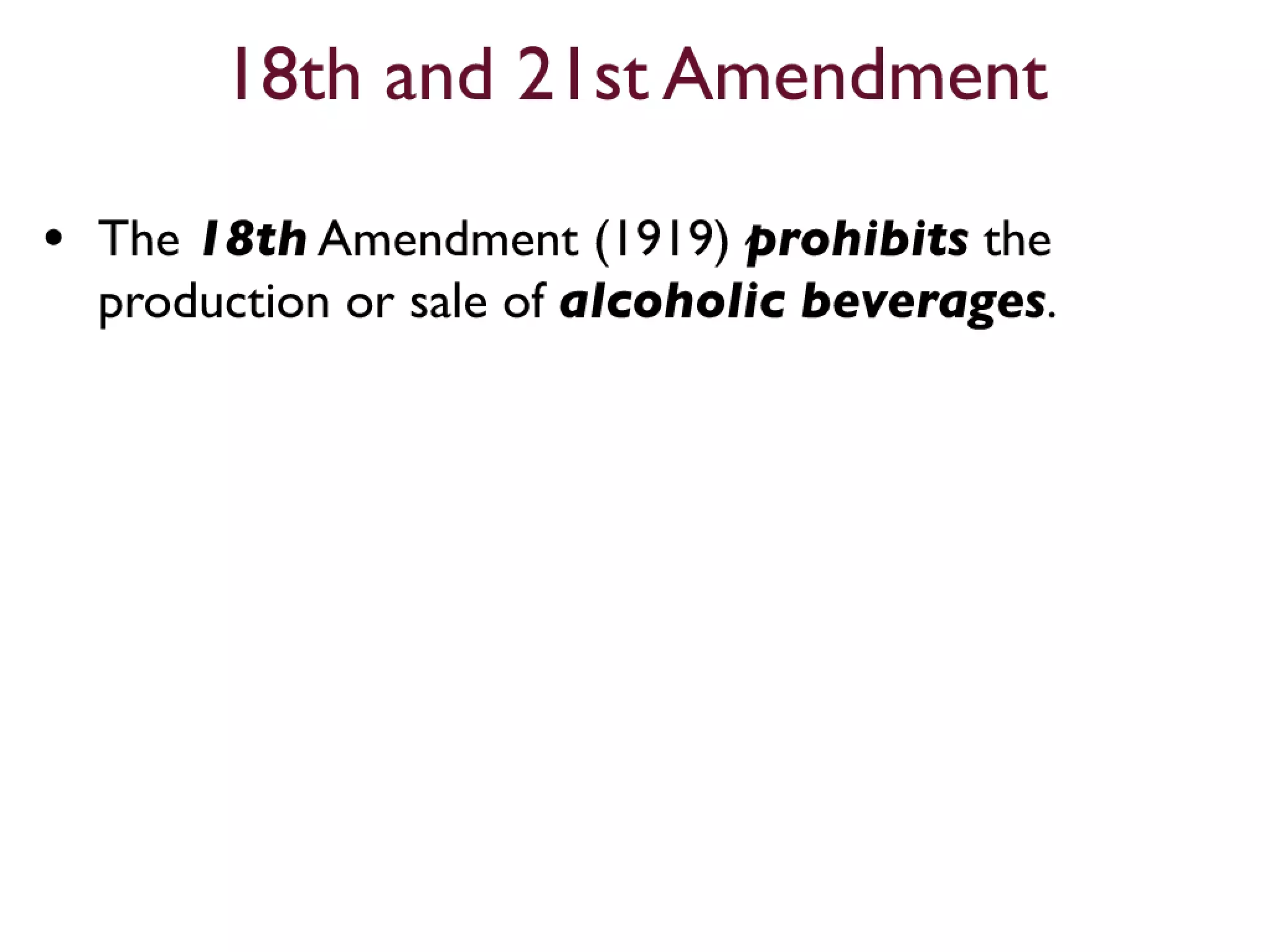 11th to 21st Amendments