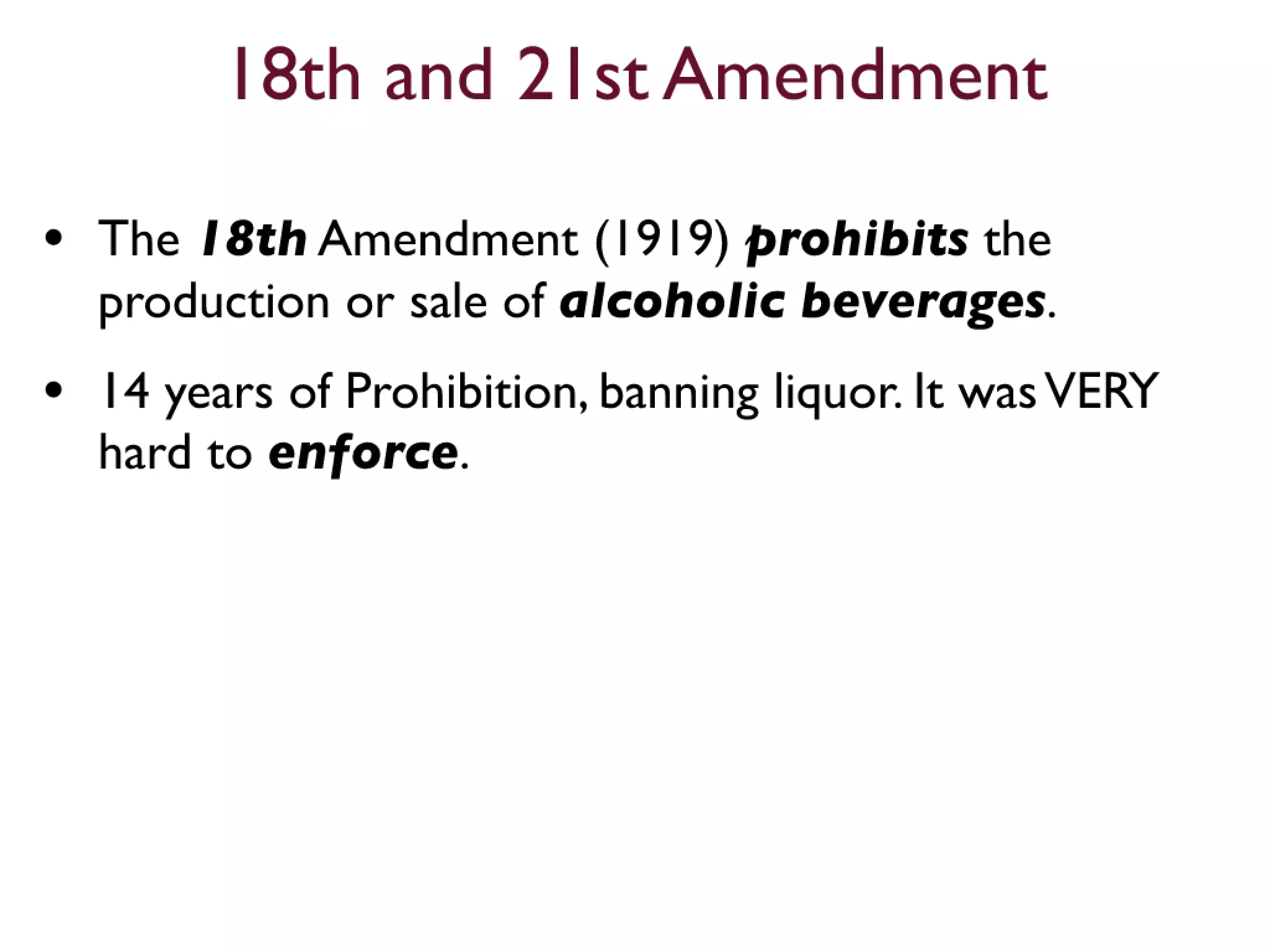 11th to 21st Amendments