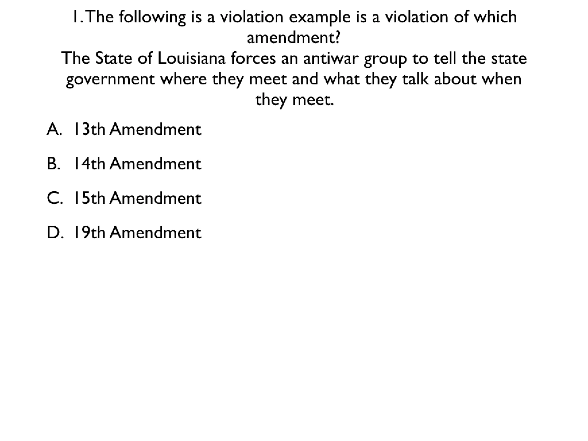 11th to 21st Amendments