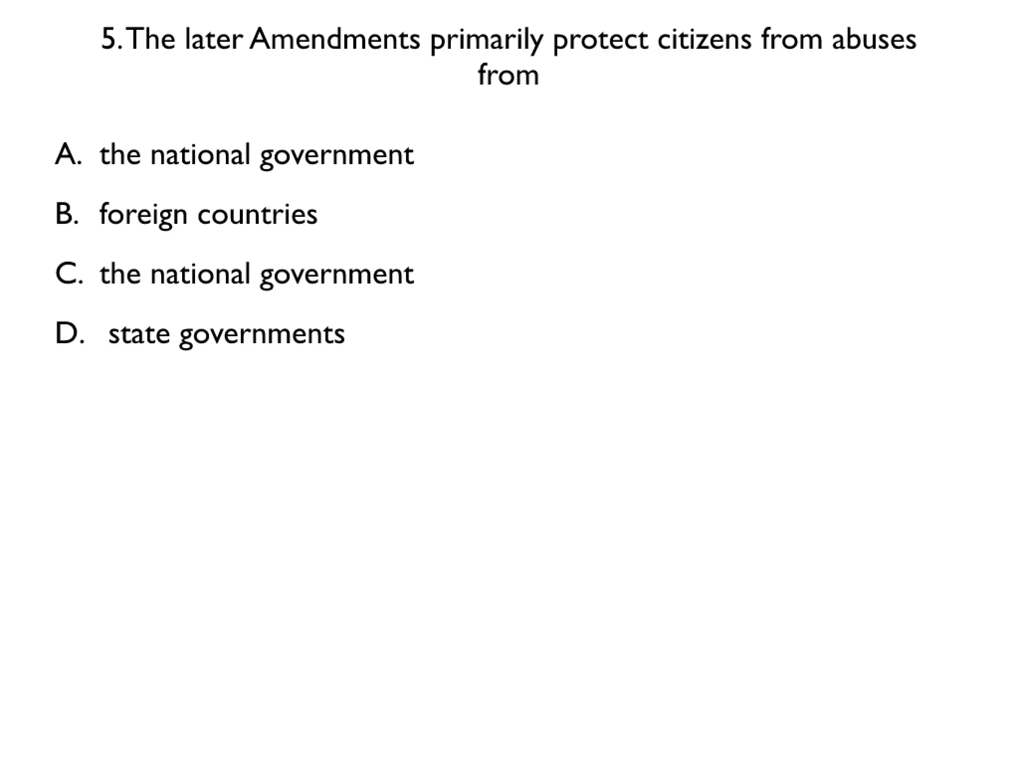 11th to 21st Amendments