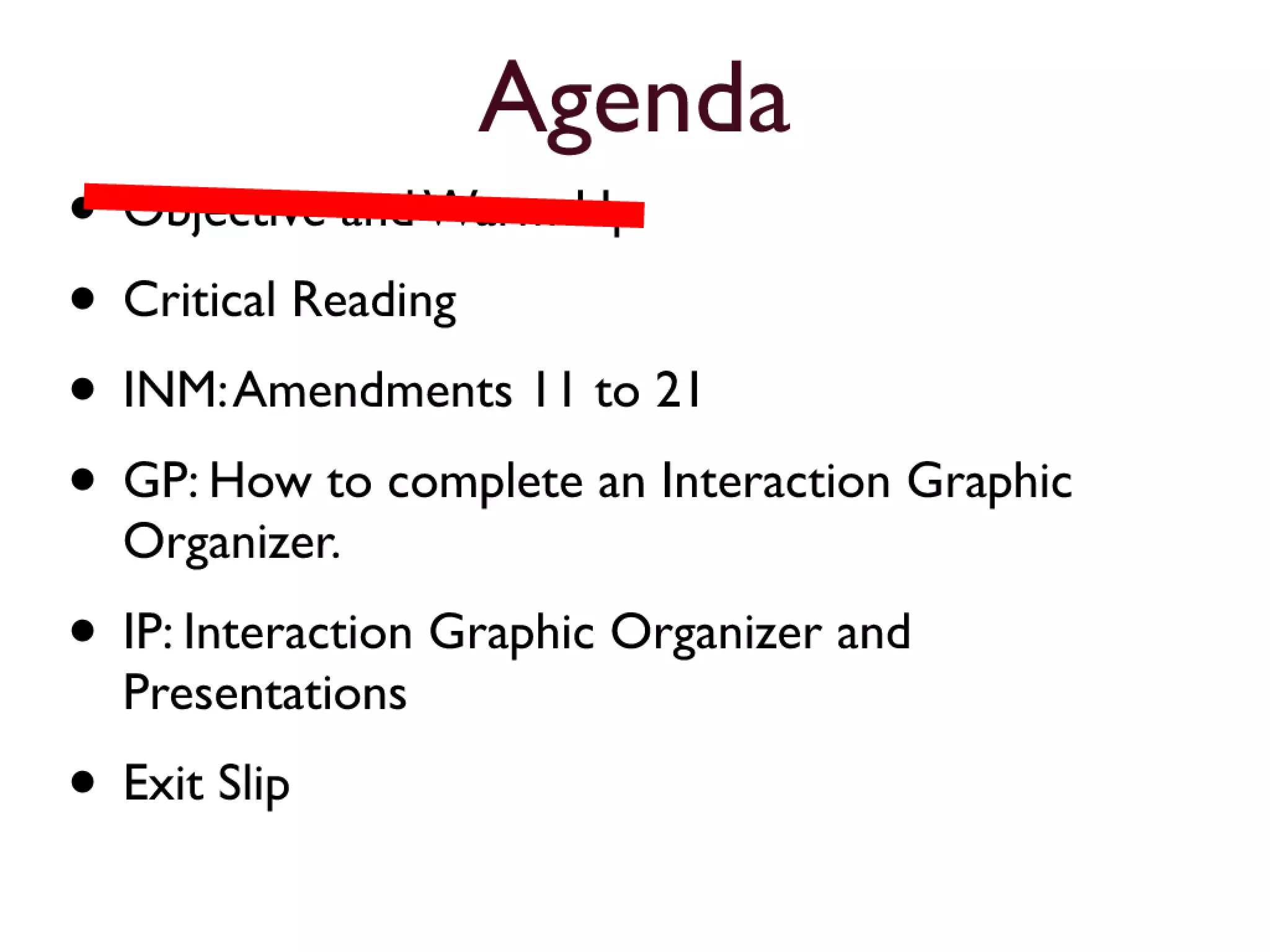 11th to 21st Amendments