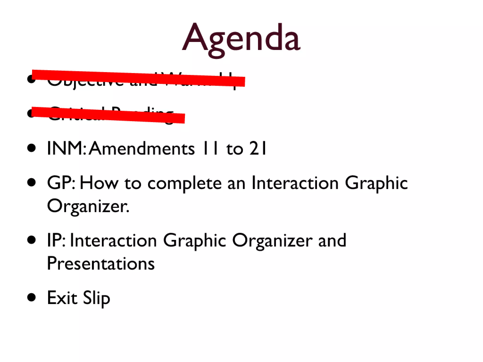 11th to 21st Amendments