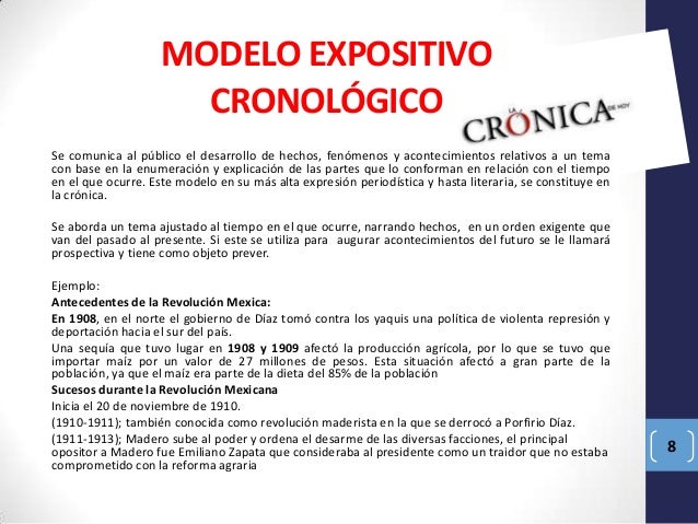 Resultado de imagen para texto expositivo cronologico ejemplo