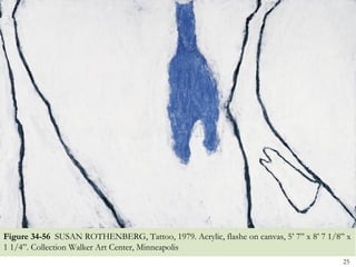 Figure 34-56 SUSAN ROTHENBERG, Tattoo, 1979. Acrylic, flashe on canvas, 5’ 7” x 8’ 7 1/8” x
1 1/4”. Collection Walker Art Center, Minneapolis
                                                                                        25
 
