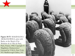 Figure 34-73 MAGDALENA
ABAKANOWICZ, artist with
Backs, at the Musée d’Art
Moderne de la Ville de Paris,
Paris, France, 1982. Copyright ©
Magdalena Abakanowicz/
Licensed by VAGA, New York,
NY/Marlborough Gallery, NY.
                                   43
 
