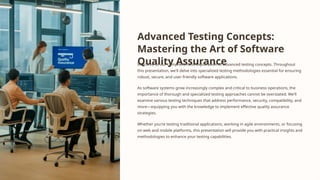 Comprehensive Guide to Advanced Software Testing Techniques and Quality ...
