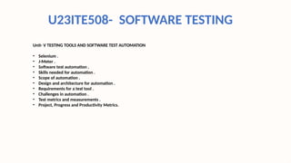 Comprehensive Guide to Software Testing Tools and Automation Techniques ...