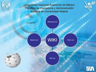 Universidad Nacional Autónoma de MéxicoUniversidad Nacional Autónoma de México
Facultad de Contaduría y AdministraciónFacultad de Contaduría y Administración
Sistema de Universidad AbiertaSistema de Universidad Abierta
 