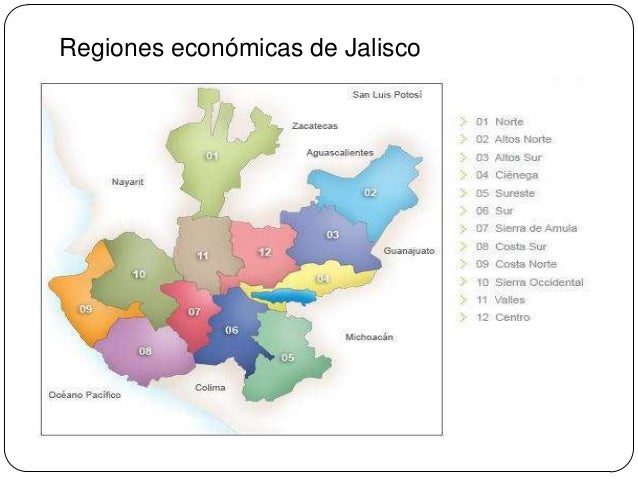 Análisis de las regiones económicas de Jalisco y sus recursos