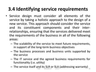 Service Designer Requirements U2 chap1 itsm service design | PDF