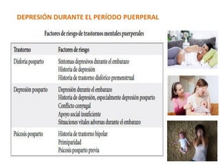 DEPRESIÓN DURANTE EL PERÍODO PUERPERAL
 