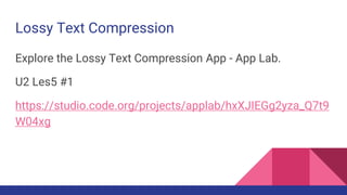 U2 l05 lossy vs.lossless compression | PPT