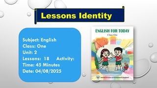 Unit 2 Lesson 14 English Class One .pptx