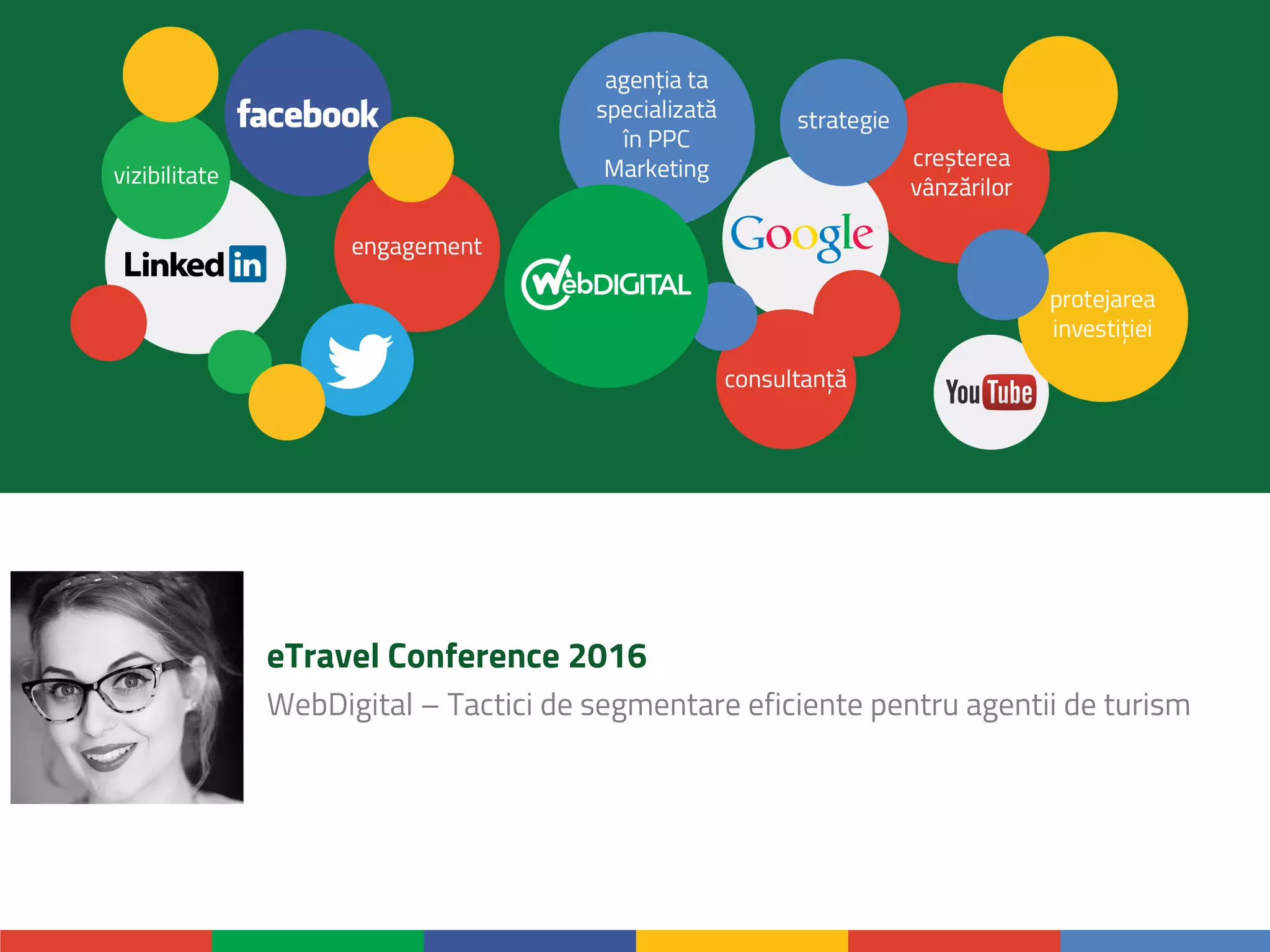 eTravel Conference 2016
WebDigital – Tactici de segmentare eficiente pentru agentii de turism
 