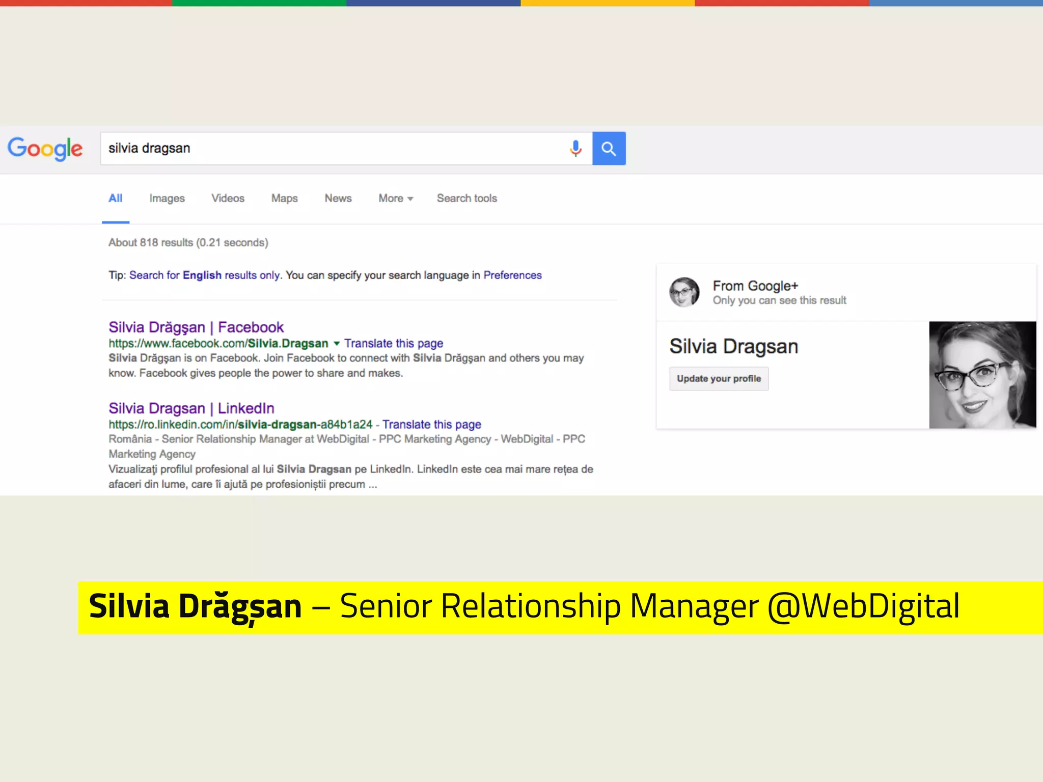 Silvia Drăgșan – Senior Relationship Manager @WebDigital
 