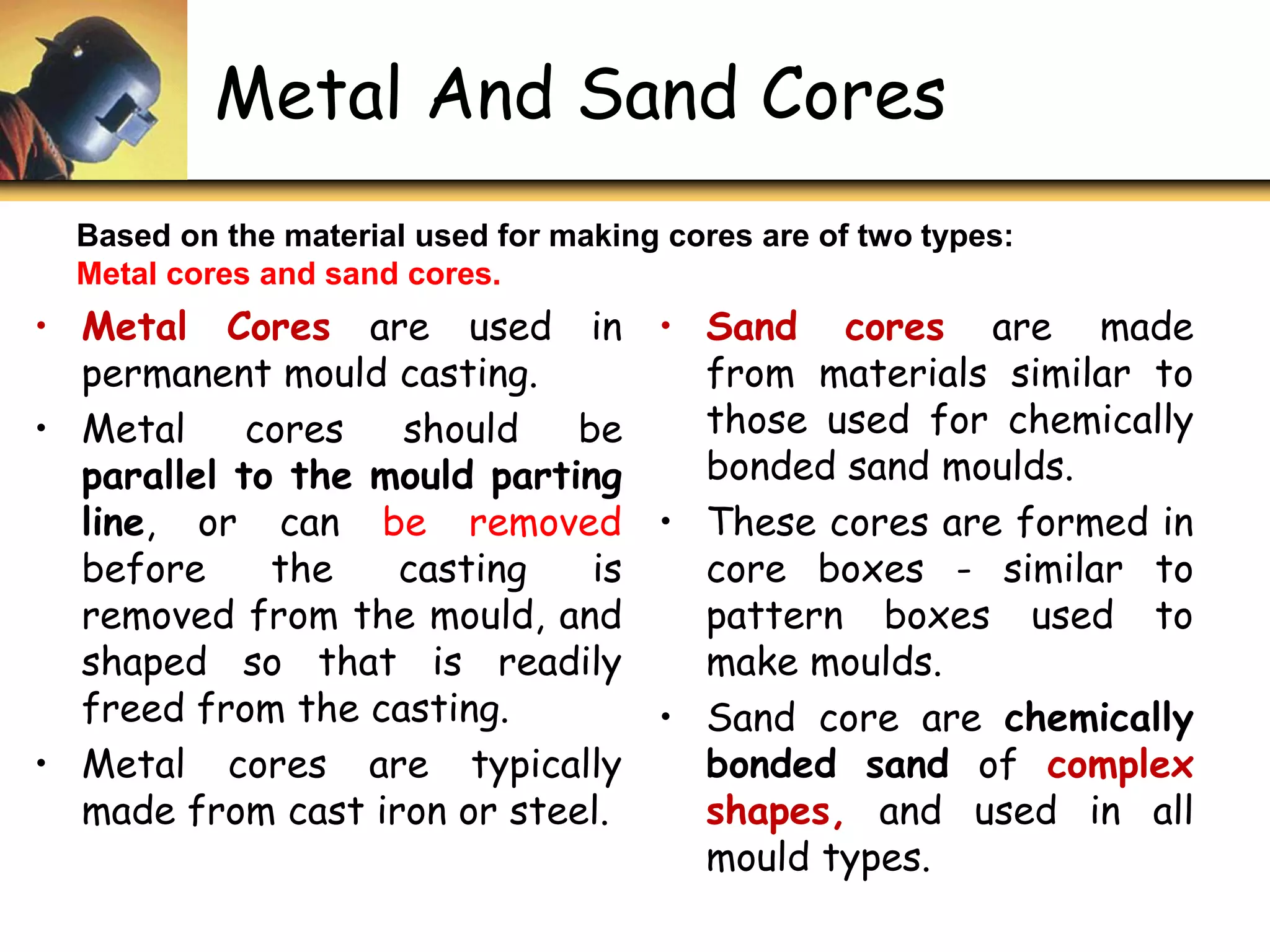 U2 p3 core, core prints and chaplets | PDF